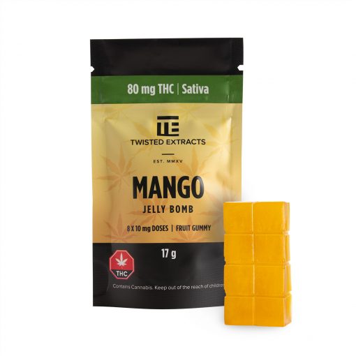 Twisted Extracts Mango Jelly Bombs will help boost your mood, spark creativity, and unwind from the day.