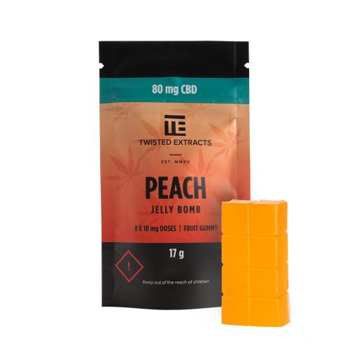 Twisted Extracts Peach CBD Jelly Bombs won't make you feel 'high', but they're great for helping anxiety and reduce pain and inflammation.