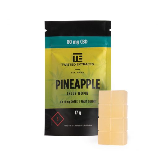 Twisted Extracts Pineapple CBD Jelly Bombs won't make you feel 'high', but they're great for helping anxiety and reduce pain and inflammation.