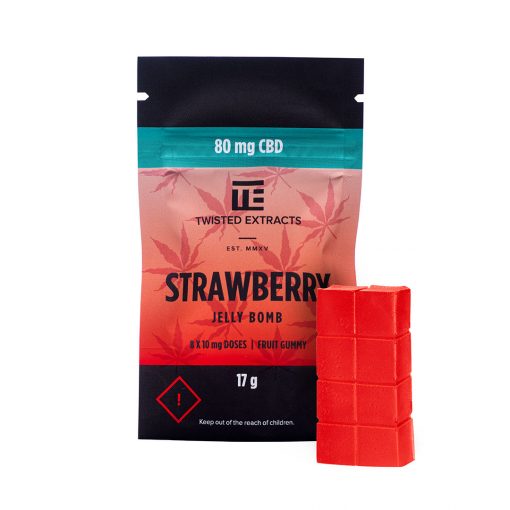 Twisted Extracts Strawberry CBD Jelly Bombs won't make you feel 'high', but they're great for helping anxiety and reduce pain and inflammation