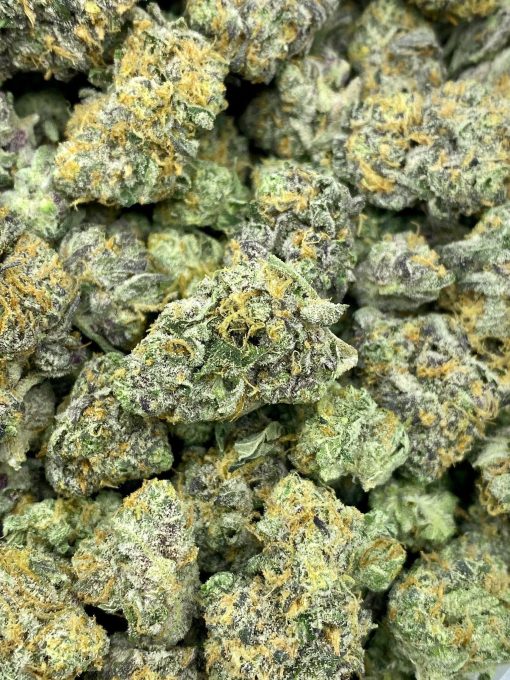 Cookies and Cream is a slightly indica dominant hybrid strain that is created by crossing Starfighter with a unknown Girl Scout Cookies phenotype strain.