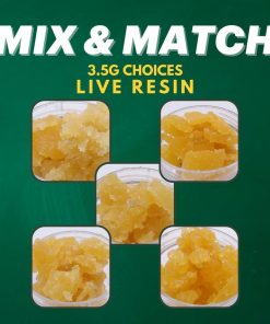 Live Resin Mix and Match! Up to 28g of Live Resin and get 25% off! (minimum 14g). Select from Pineapple Express, MAC1, Wedding Cake, Death Bubba, Pink Bubba, Ghost Train Haze, Grease Monkey, Red Congo, Runtz and Biscotti!